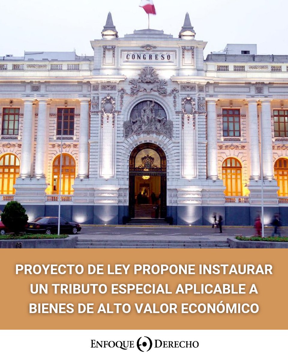 EnfoqueDerecho's tweet image. #Congreso 🏛️

¿Sabías que el Congreso se encuentra evaluando el proyecto de #ley presentado por la congresista #SigridBazán que propone la creación del #impuesto a los bienes de #lujo para bienes de elevado valor #económico?

¿Qué opinas de esta noticia?
¡Coméntanos! ➡️