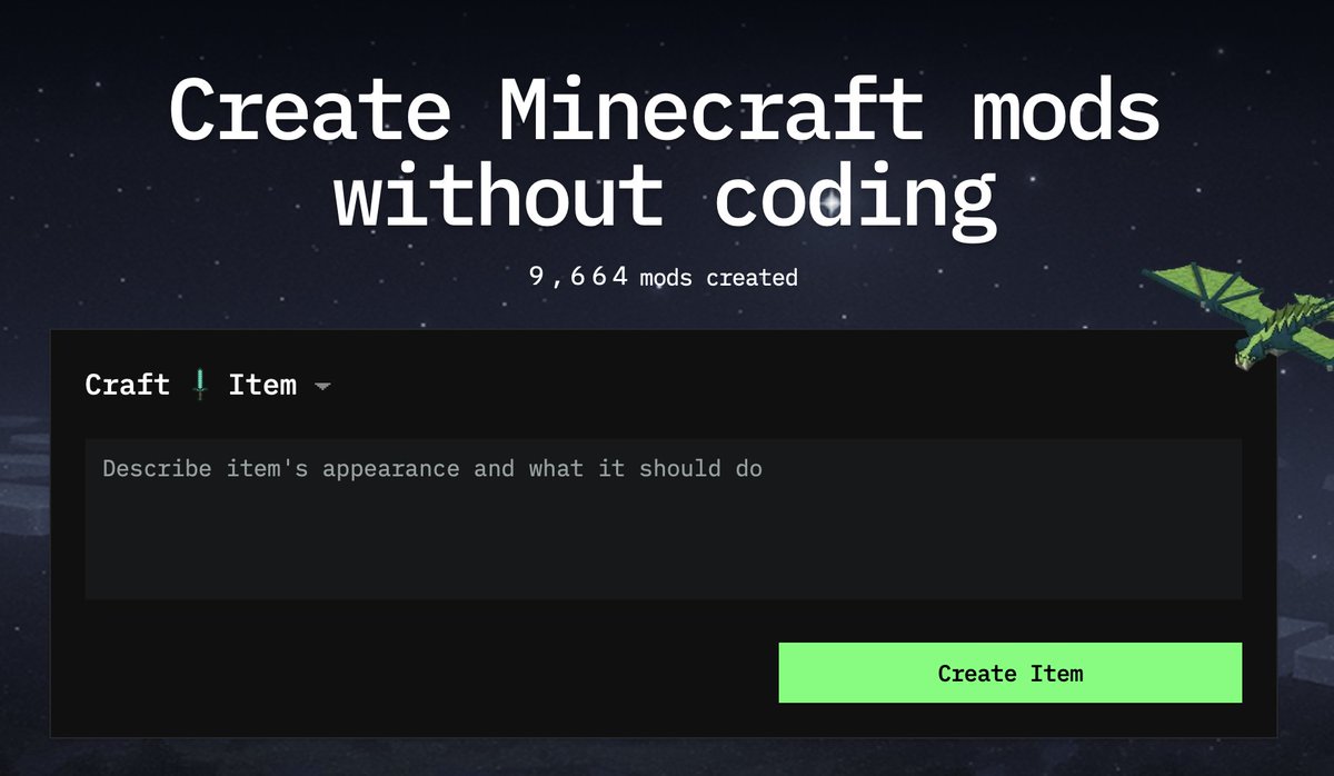 gregpr07's tweet image. My childhood dreams just came true... I can make Minecraft mods using prompts🤩