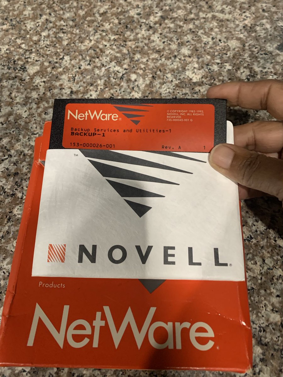 BL_Carter's tweet image. Garage cleaning...Dating myself with this one. #Netware #novell