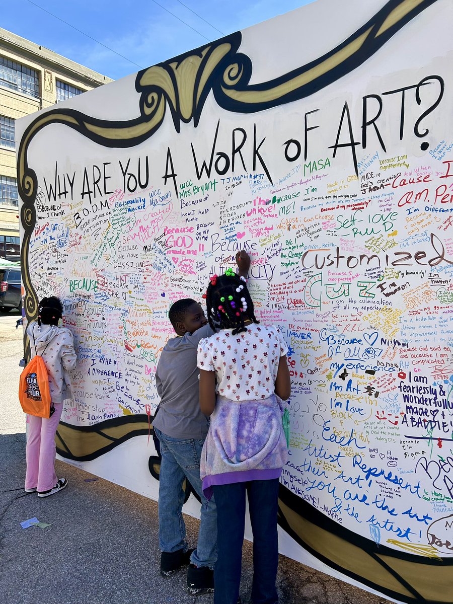 Scholars at <a href="/JWRiley43/">James Whitcomb Riley School 43</a> attend the highly anticipated art show, BUTTER!, which showcases an impressive collection of artwork created by talented students and local artists. 🎨👩🏽‍🎨