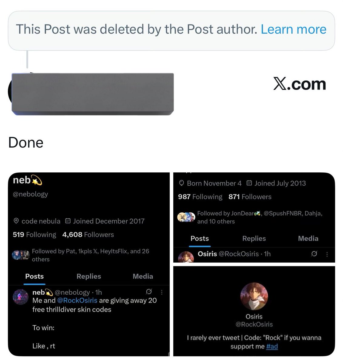 #FnScamWatch tweet media