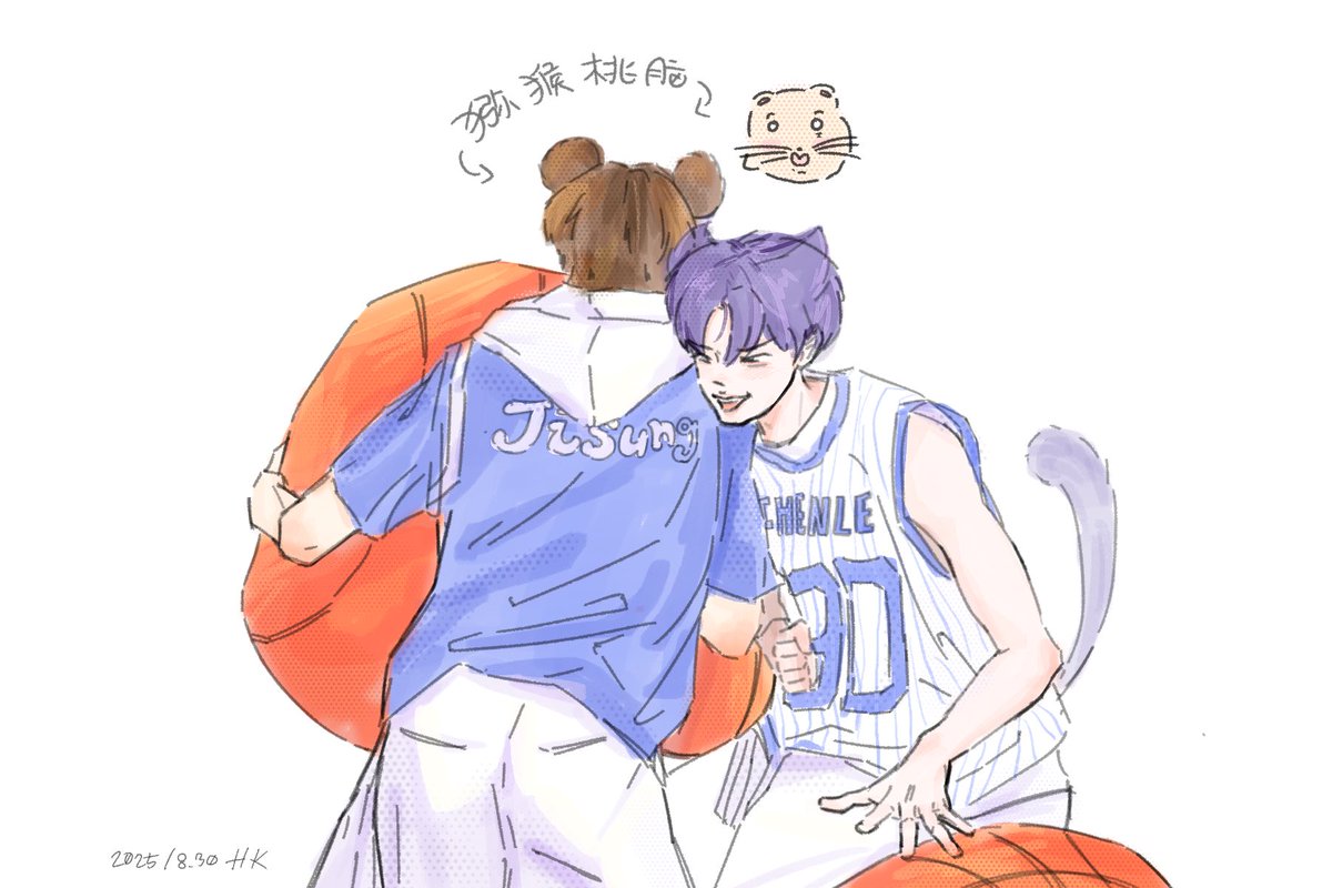 🏀🏀～～有一个是认真的
#지천 #천지 #지성 #천러 #sungchen #jichen