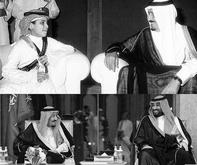 ليله ولدت أستبشرت بولادتك كل الديار
وأستبشر العالم ونادا يافهد يا أبو فهد
أبشرّك جاكم ولد بشّر طولين العمار
بشّر بها سلمان ماجانا ولد جانا بلد🖤.
#محمد_بن_سلمان