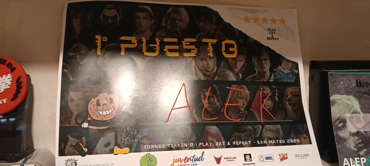 He campeonado hoy en el #PlayEatAndRepeat en Gran Canaria. Primer torneo de Tekken que gano.

Ojalá sea el primero de muchos.