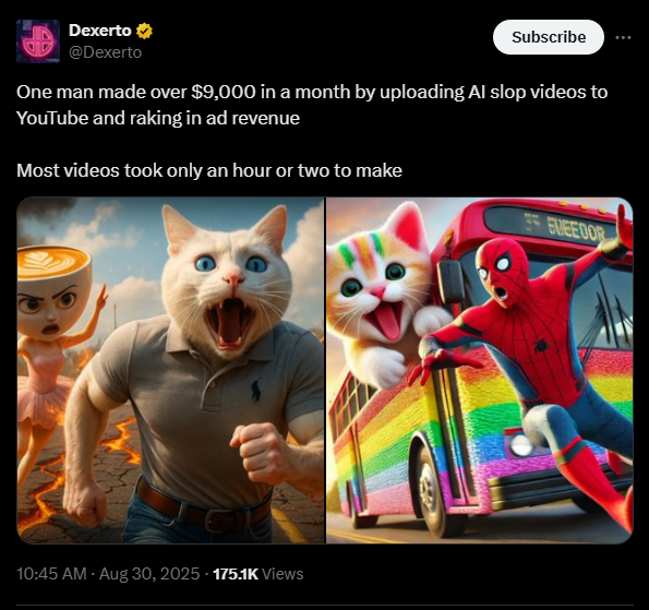 I don't care how easy it was for them to generate garbage to make money and neither should you.

Never gonna stop putting in effort on voice acting, editing, sound, CONNECTING with other voice actors, editors and so on.

"Why should I bother"? Because you're an artist.