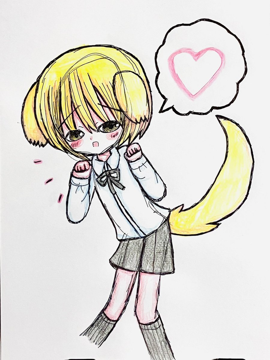 「わんわんっ💕」
犬耳の男の子です。