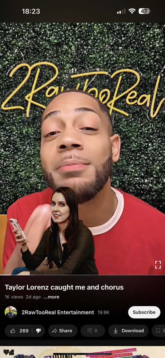 Looks like <a href="/2RawTooReal/">2RawTooReal</a> was so bothered about <a href="/TaylorLorenz/">Taylor Lorenz</a>’s article re: his affiliation with Chorus - and yet his comments on his video are turned off because he doesn’t want that smoke from viewers who will call him out on his bullshit.  😂😂😂