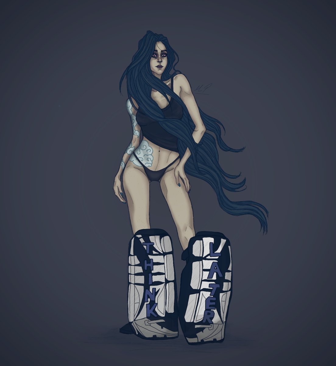vexnice_b1tch's tweet photo. Jinx McRae? 
but seriously, this was so much fun to draw
we should all draw Jinx as/on our favourite album cover or as our favourite artist
.
.
.
.
.
#Jinx #DigitalArtist #Trending #arcane #ArcaneSeason2 #arcanetwt #arcaneart #Arcane2 #arcanejinx #tatemcrae #MusicCore #Album #fyp https://t.co/DY5ILwJxhw