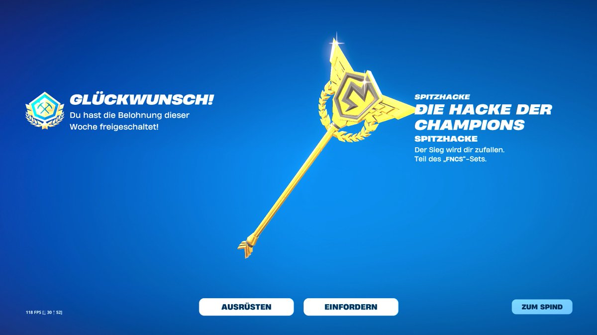 won pickaxe on nac😍