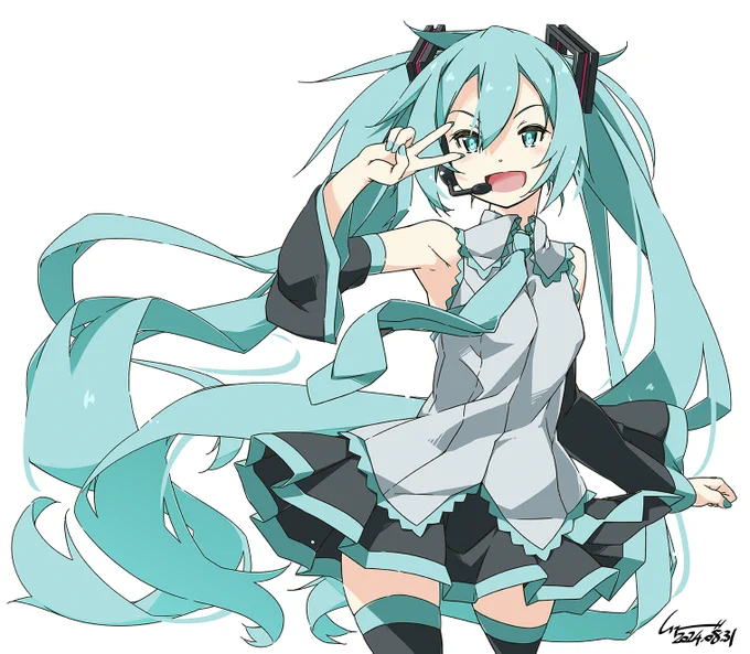 #初音ミク生誕祭2025 #初音ミク生誕祭 過去絵御容赦(=゜ω゜)
