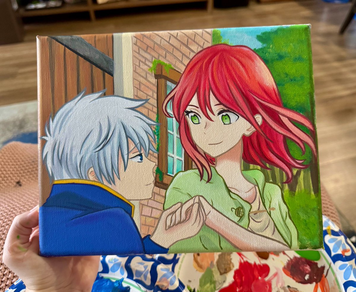RaeSunshine_Art's tweet photo. Painted Snow White with the Red Hair for the bestie✨♥️ Such a comfort anime😊 https://t.co/hqJEjOO3RC
