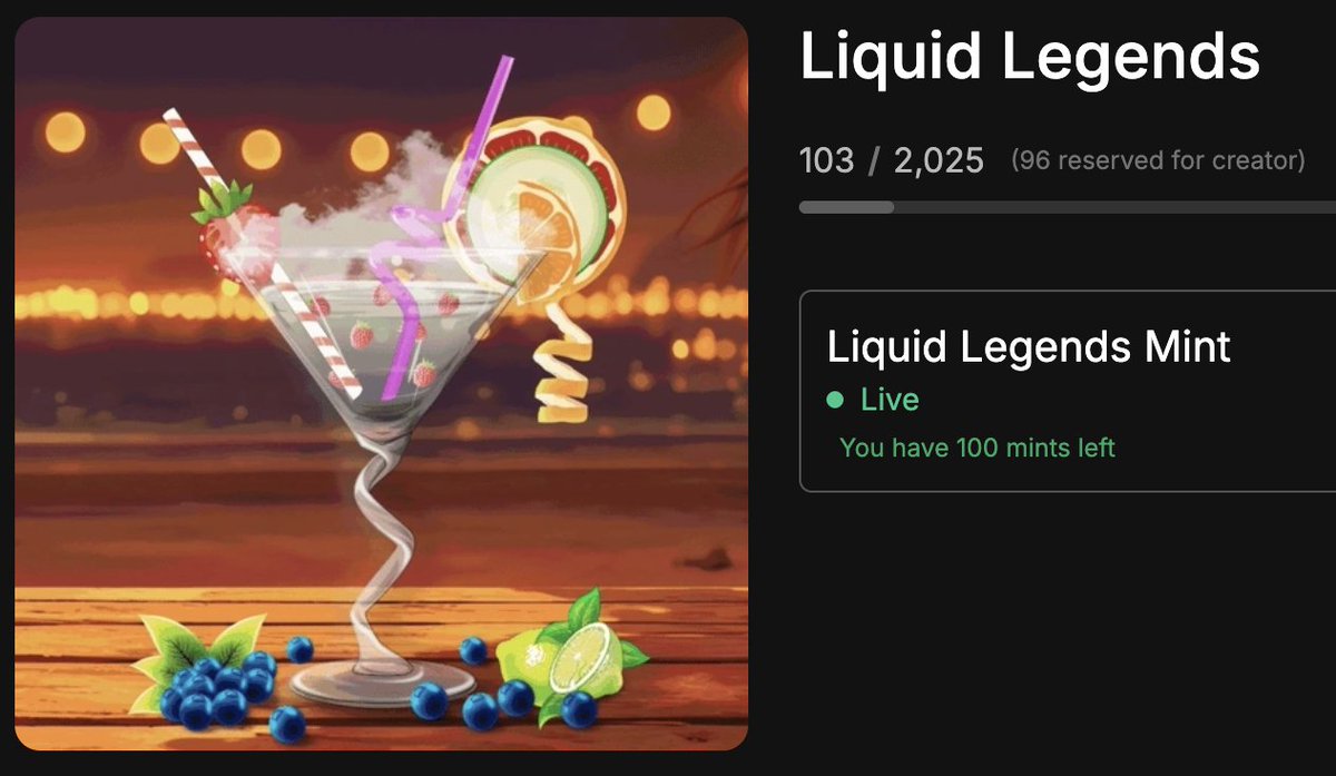 Did you mint your Liquid Legend yet?
Many Legendary still up for grab 🤫

Mint Live on <a href="/tradeportxyz/">TradePort</a> 
tradeport.xyz/sui/collection…

#SUI #SuiCommunity #SuiNetwork #NFTCommunity #NFTCollectors