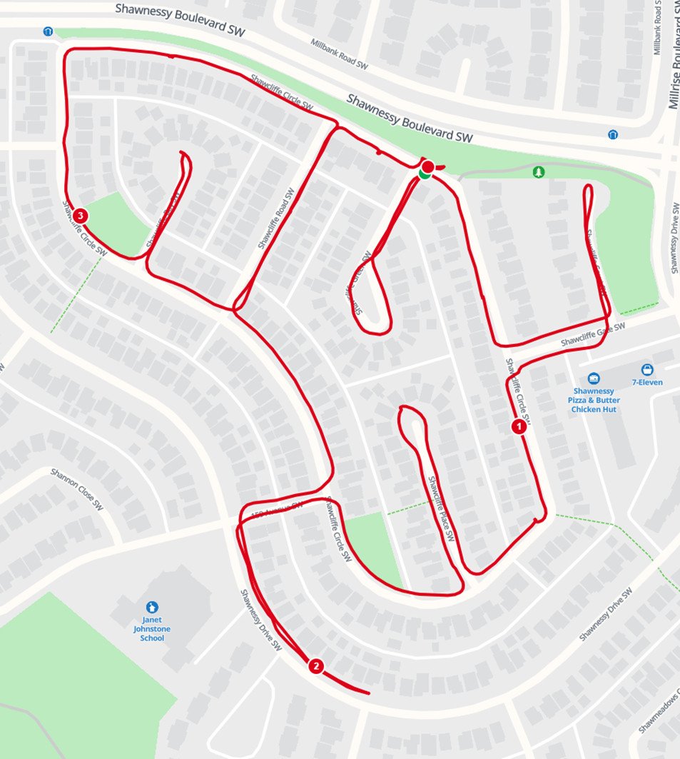 WalkingCalgary's tweet photo. Returned to #Shawnessy today, working on some of the oldest streets in the community.
https://t.co/w2zlcwDCNI
Distance: 3.52 km Duration: 46:41 min
#Calgary #yyc https://t.co/otI1R4yMvk