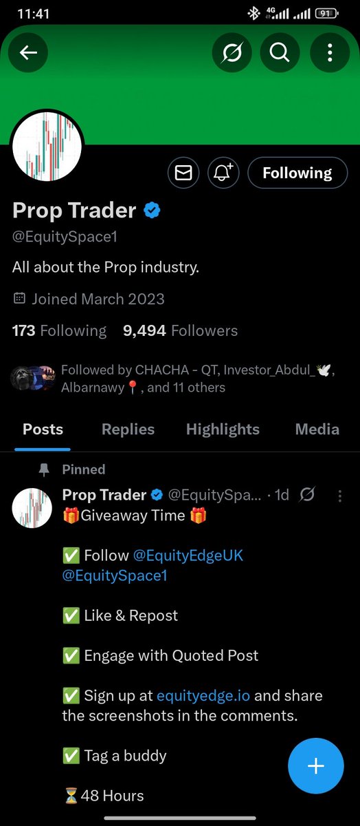 GiftSpence43810's tweet photo. @Chinonso_n0ns0 @Adam_Aabaad @EquityEdgeUK @EquitySpace1 @Tomzyroy31116 @AmadiMicha9165 @halfbad_On Thanks for the giveaway opportunity 
A follower of all accounts 
All tasks done ✅ https://t.co/AIgIFXtAA7