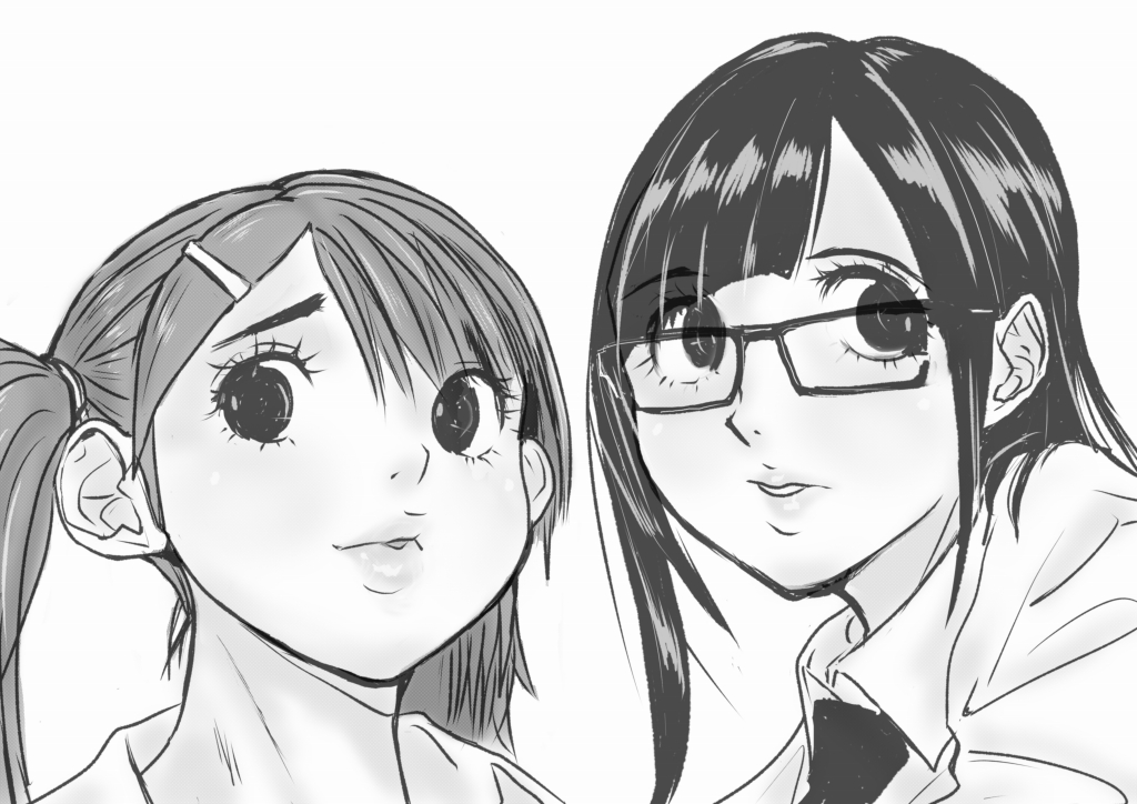 #今月描いた絵を晒そう 

板タブ特訓の成果シリーズ
ふぇいすバージョン 