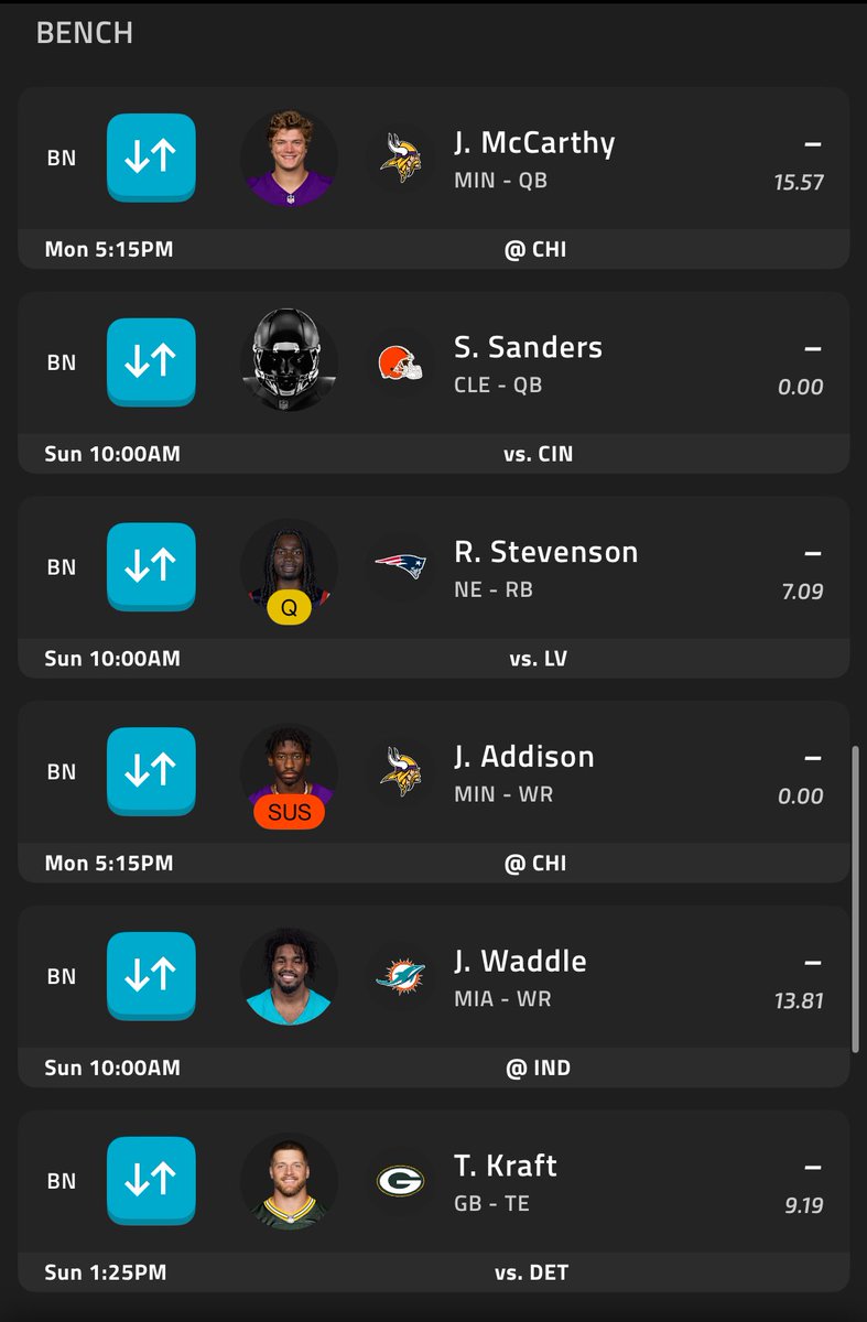 rate my fantasy team 🫡
