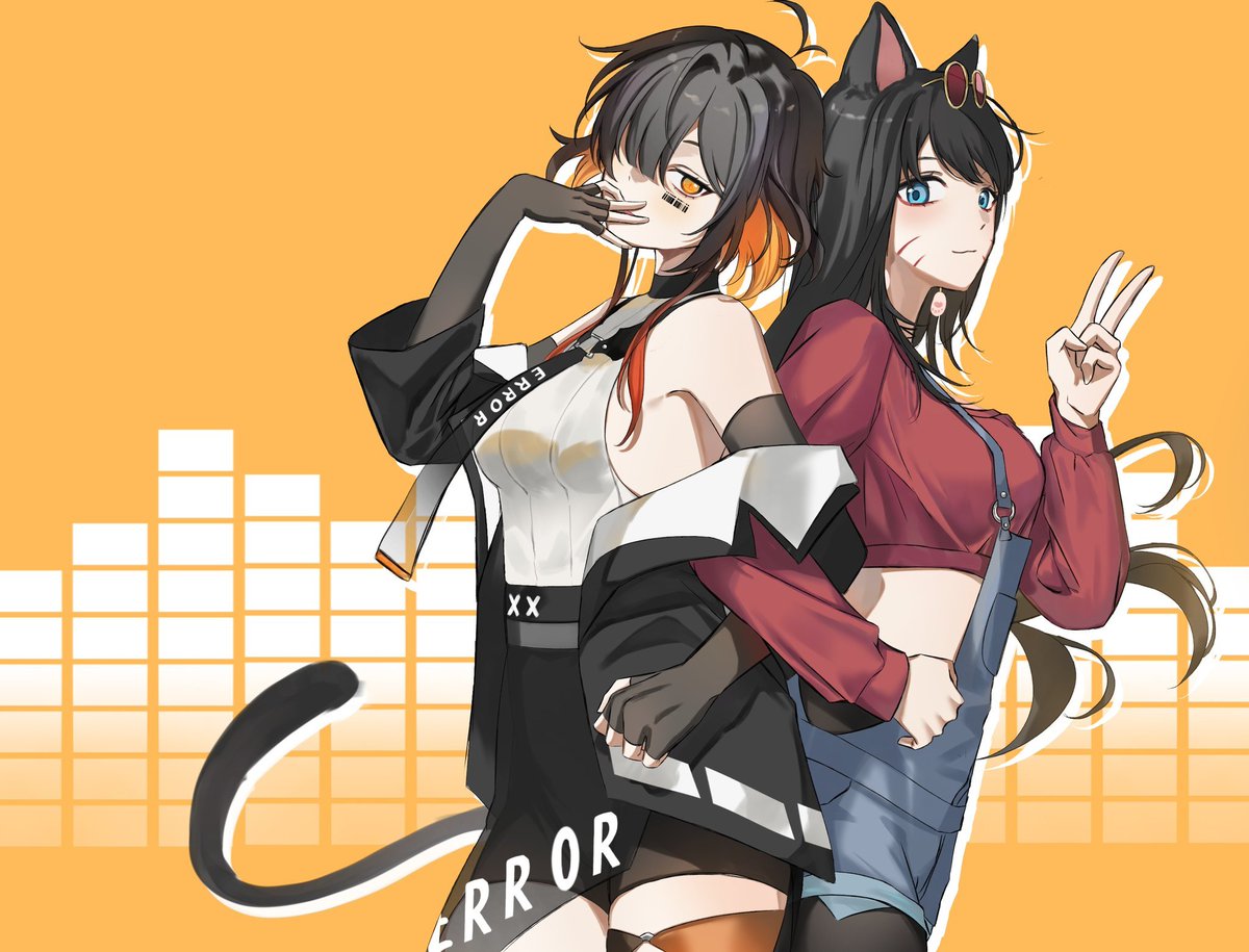 🩵🩷 pick your duo 🧡❤️

Congratz on streaming anni &amp; all of your success! Always cheering for you my queen <a href="/BaiyueMaowa/">🌙 Baiyue & Maowa!! 🐈‍⬛ (floof)</a> 🫶

🎨 #mkmy0127 // #baiwart #artdotexe