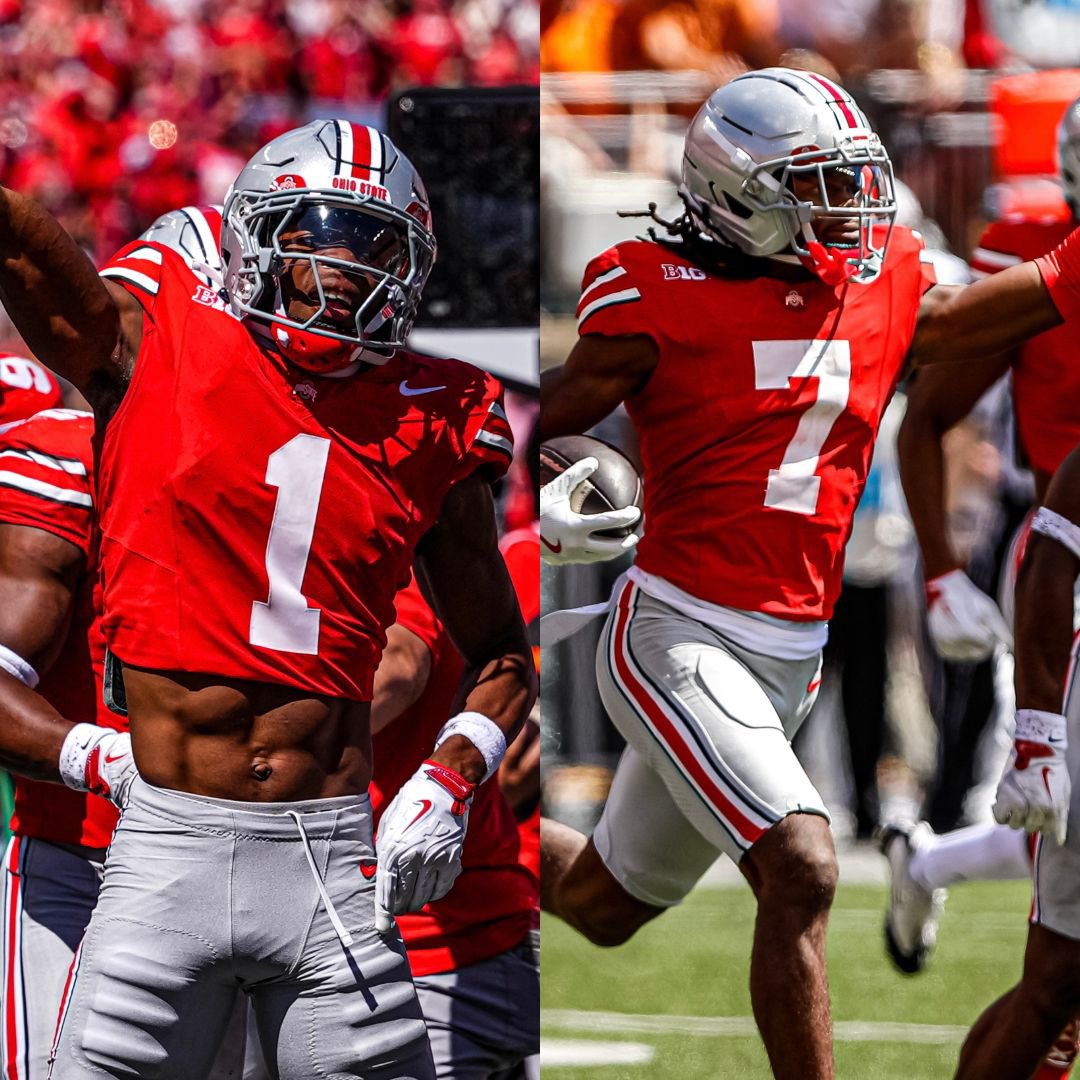 Very impressive performance by Matt Patricia's entire secondary/defense. In addition to Caleb Downs, the #Buckeyes' CB duo of Davison Igbinosun and Jermaine Mathews Jr. were outstanding.

One GM in attendance said of Igbinosun: "Prototypical size and length, but he can really