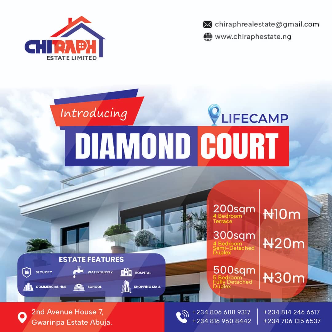 Chiraphltd_abj's tweet photo. With 40% payment, you can start building with the balance to be completed within 12 months.  Contact us today to secure your portion! https://t.co/wyjTwOSkOj