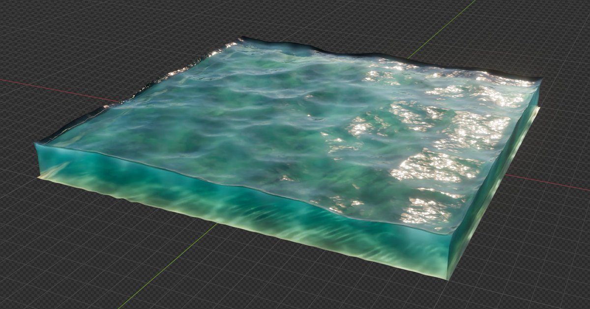 Doing some experiments on rendering nice looking water in #cycles. Quite happy so far! #b3d