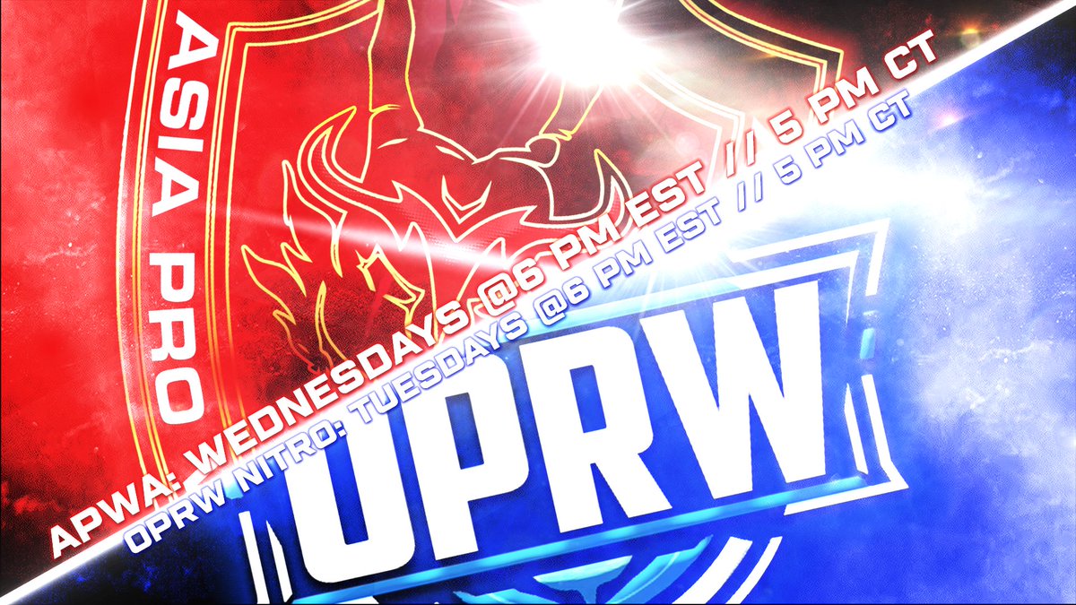 APWA || Asia Pro Wrestling Academy (@apwaca2021) on Twitter photo APWA & OPRW | Timeslot Switch
After the announcement that was just made a few minutes ago in the SummerBash: TEXAS, <a href="/APWACA2021/">APWA || Asia Pro Wrestling Academy</a> & <a href="/OPRW_ROBLOX/">#OPRW2025</a>'s NITRO will swap days with each other, with APWA now being on Wednesdays and OPRW NITRO being on Tuesdays, both at the given time! APWA & OPRW | Timeslot Switch
After the announcement that was just made a few minutes ago in the SummerBash: TEXAS, <a href="/APWACA2021/">APWA || Asia Pro Wrestling Academy</a> & <a href="/OPRW_ROBLOX/">#OPRW2025</a>'s NITRO will swap days with each other, with APWA now being on Wednesdays and OPRW NITRO being on Tuesdays, both at the given time!