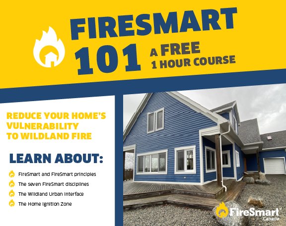 🔥 #FireSmart has a free, one-hour, "FireSmart 101" course that will teach you all the ins-and-outs of how to apply FireSmart principles at home and in your community! 

Start today: ow.ly/wAgr50WIUJS

#EMCowichan #EmergencyPreparedness #CVRD