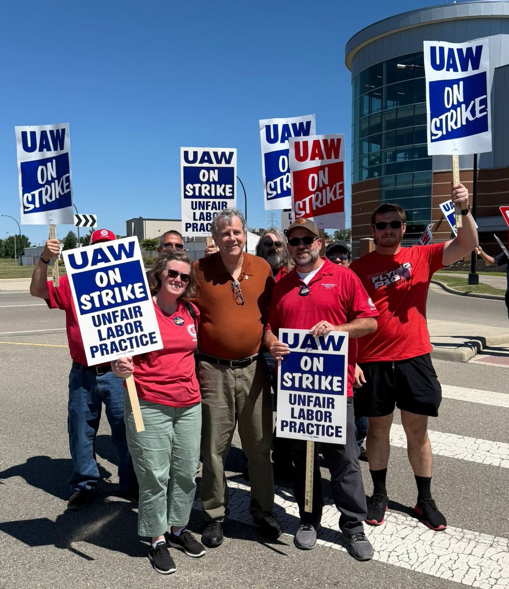 Thank you to <a href="/SherrodBrown/">Sherrod Brown</a> for standing with our UAW Local 647 family on strike at GE Aerospace in Evendale, OH!