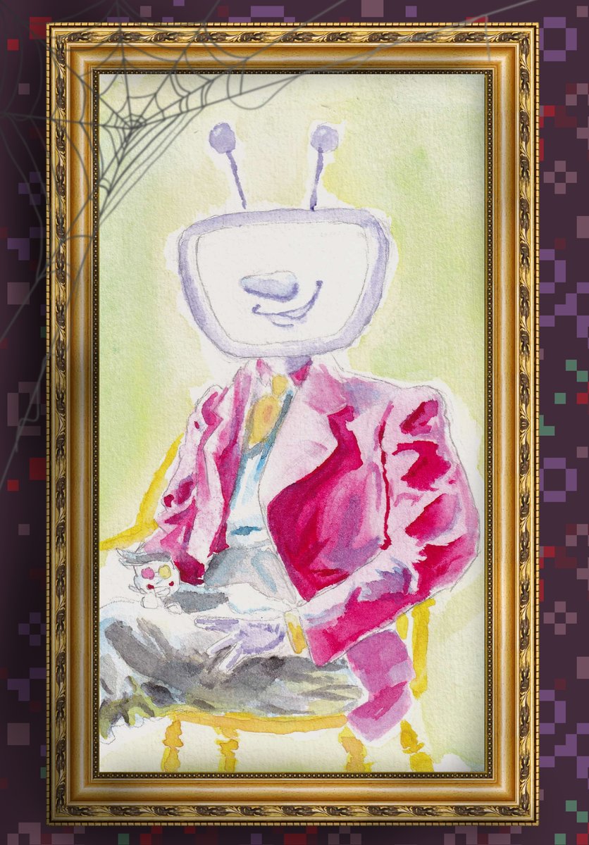 Orbasart's tweet image. Good Ol' days
#deltarunefanart  #tenna #spamton