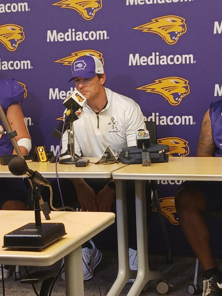Todd Stepsis in his post-game following UNI's 38-14 season opening win over Butler