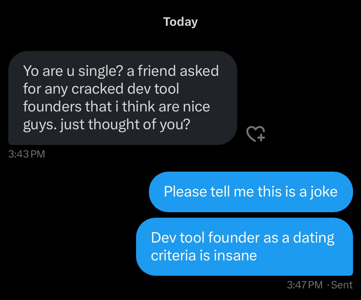 Imagine telling your kids they exist because you shipped an API