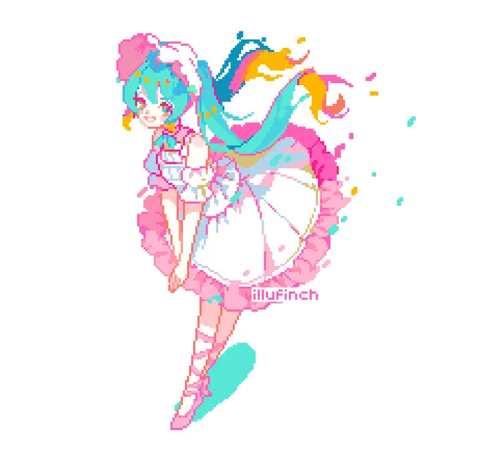 happy birthday miku! #初音ミク誕生祭2025 #pixelart #ドット絵
