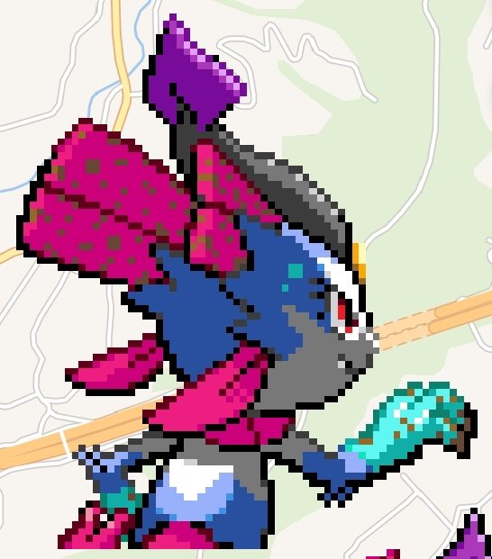 C4kezyD's tweet photo. Ahora un Back sprite luego de haber terminado el pedido de un amigo que me detenía de proseguir. 

#weavile #pokemon #pokemonTeamRocket #wplace #myart #fakemon https://t.co/SZlHLSx2Kr
