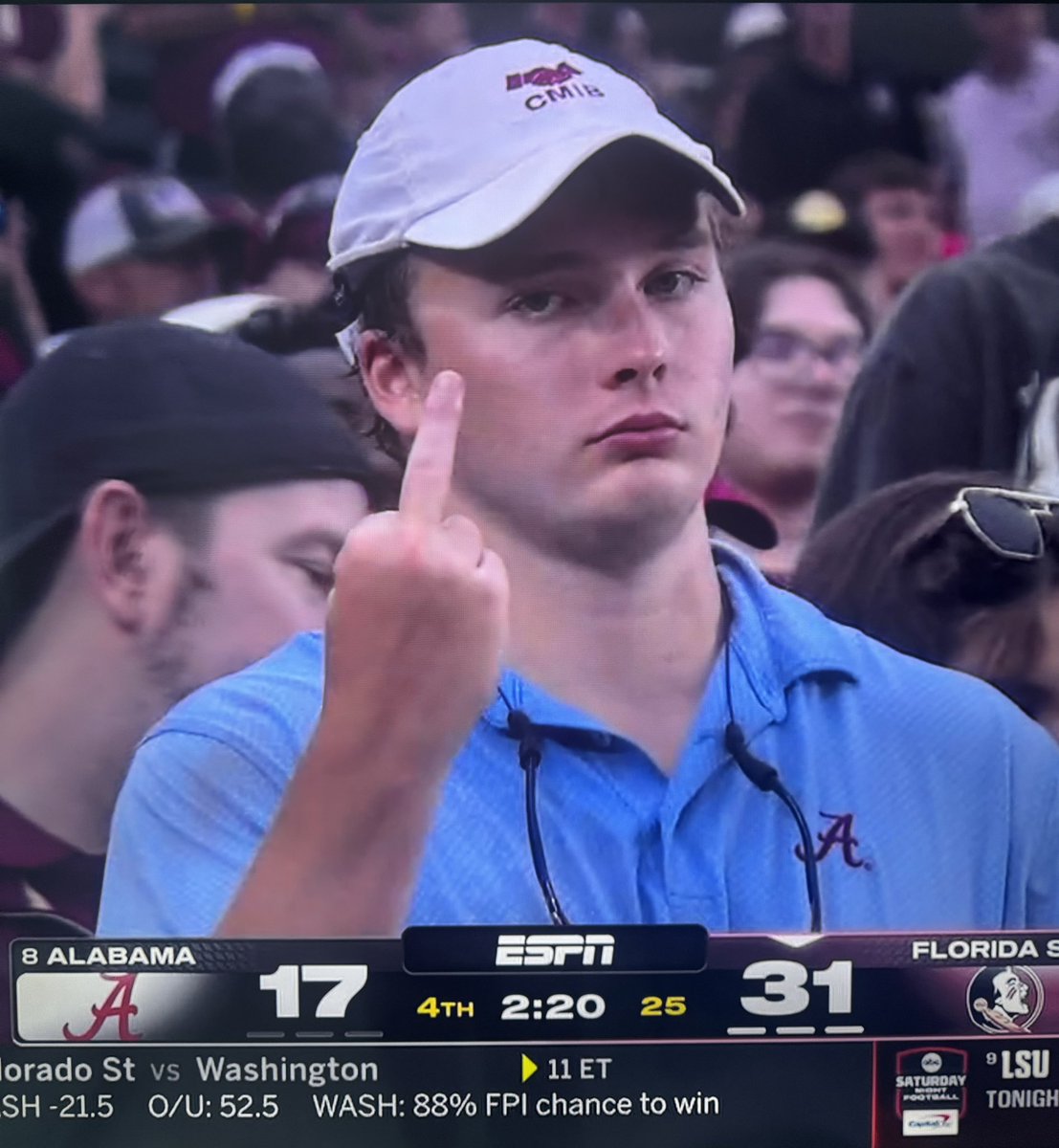 betr's tweet photo. Checking in on Bama fans rn 🤣 https://t.co/HLe1VM3m25