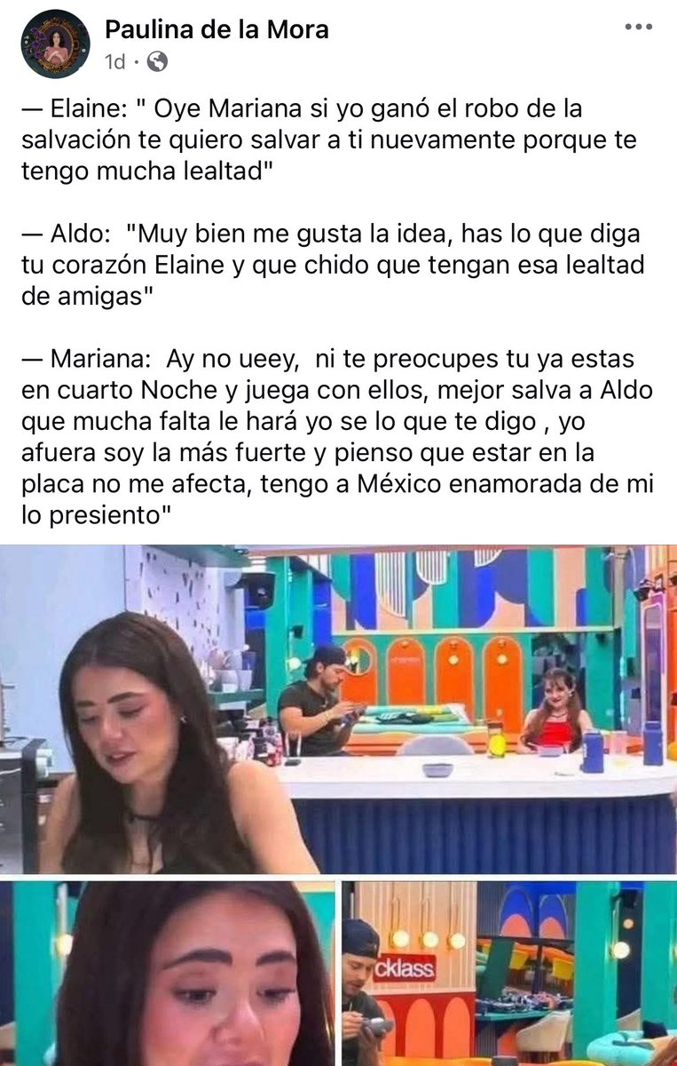 indigodeluxe's tweet photo. Oigan no se les hace muy extraño la cantidad de paginas en facebook que publican y comparten dialogos falsos en contra de los del cuarto Dia? Veo a los team noche siempre hablar de campañas de desprestigio pero ninguna ha sido tan obvia como esta #LaCasaDeLosFamososMx #LCDLFMX3 https://t.co/TN3nfumnas