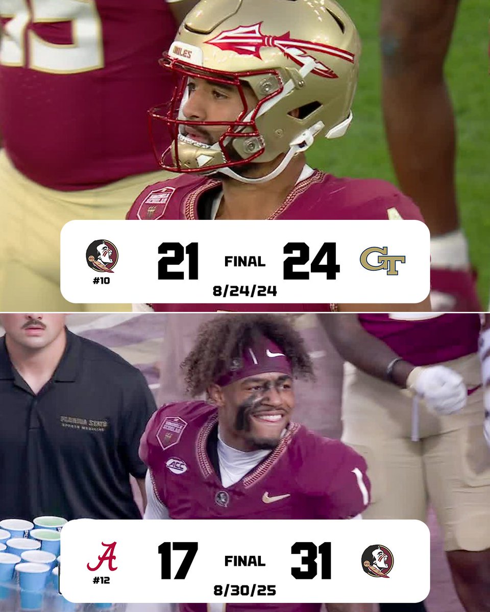 ESPNCFB's tweet image. What a difference a year makes 👏