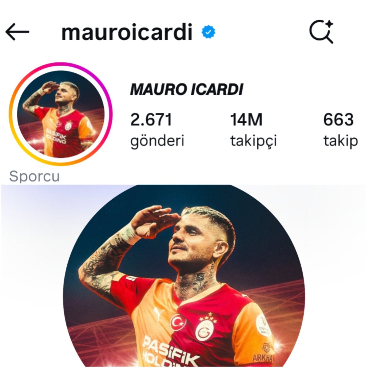 Mauro Icardi, profil fotoğrafını güncelledi.