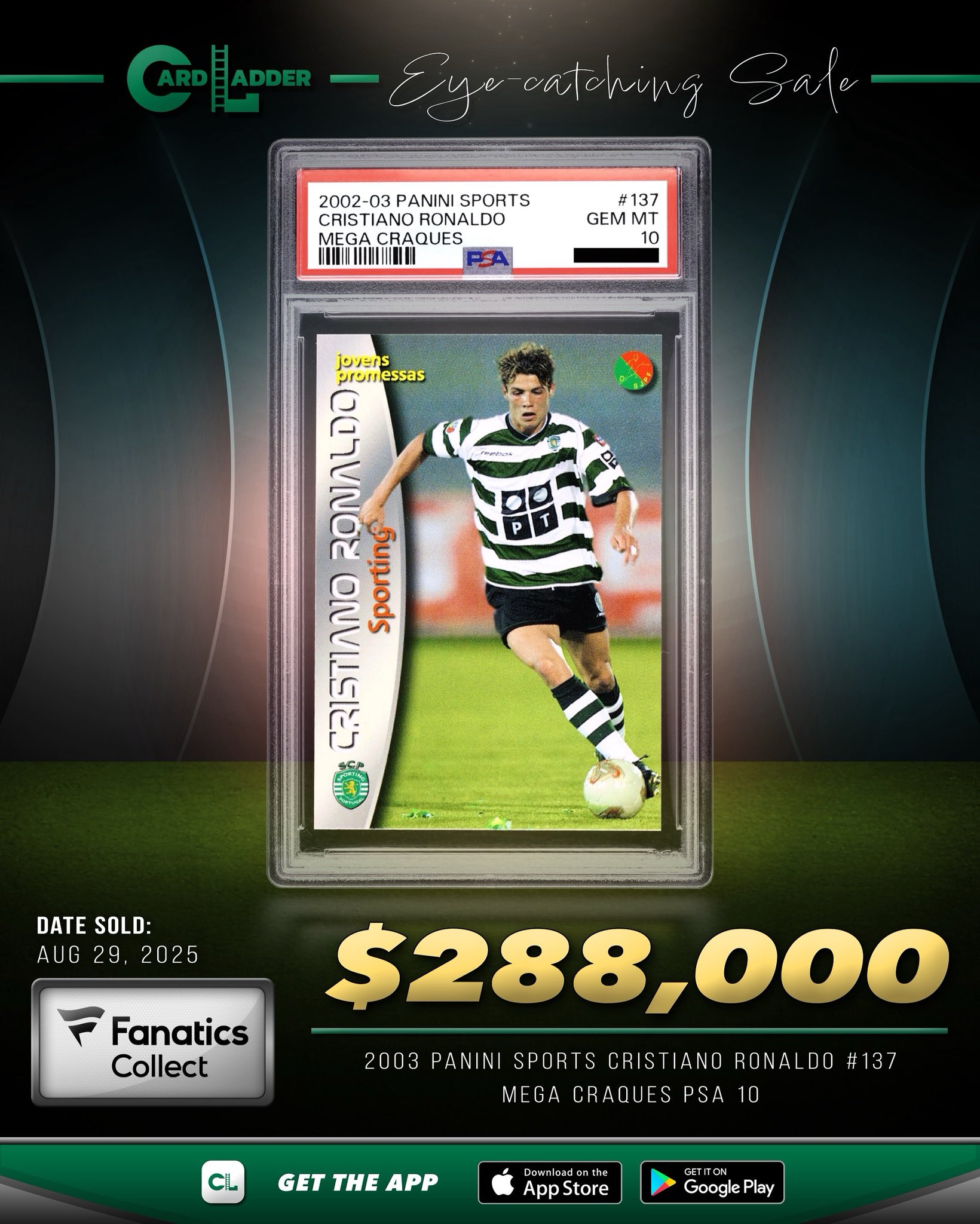 その他 Cristiano Ronaldo Sporting card Cristiano Ronaldo Platinum Artist Signed 