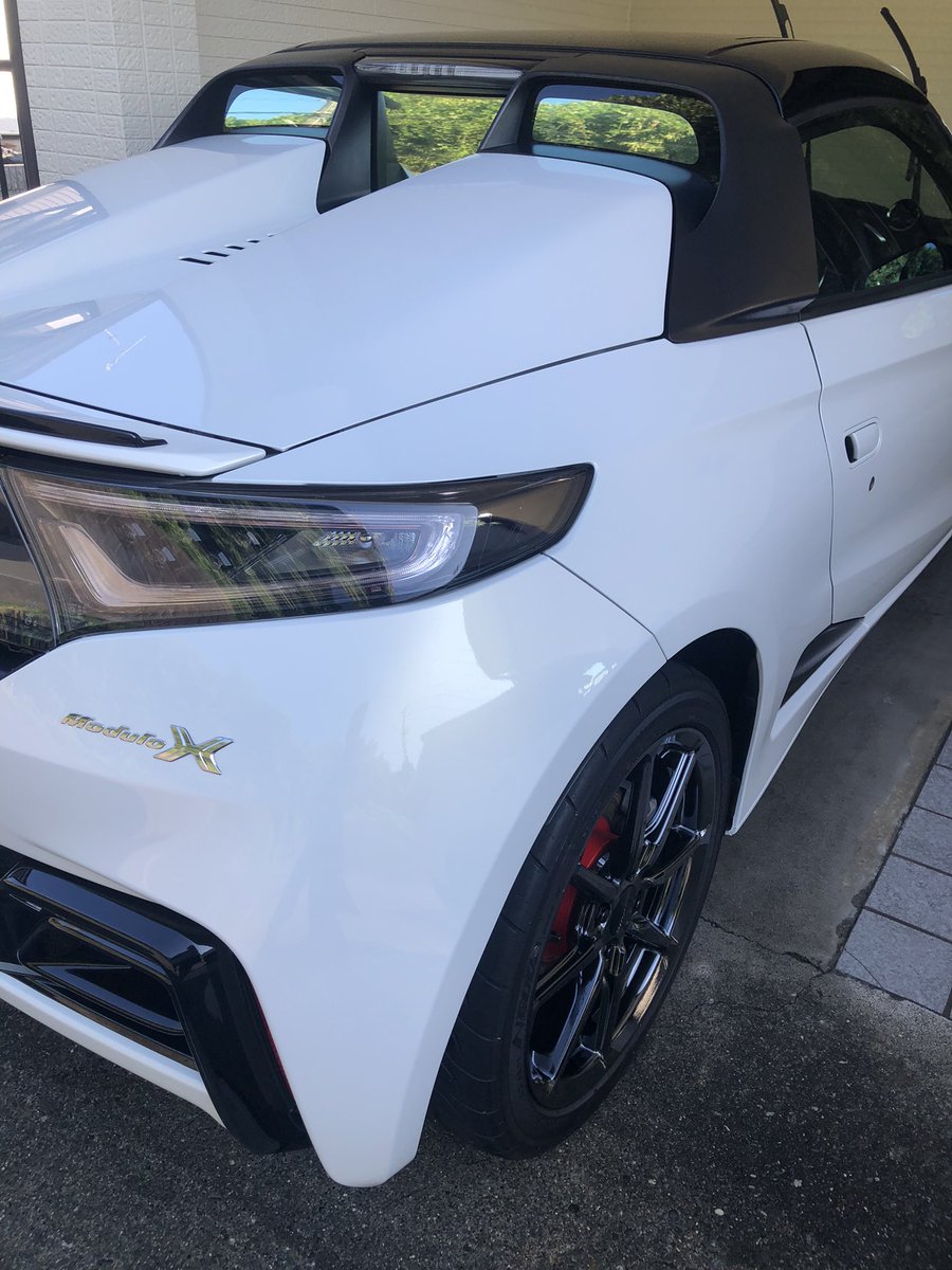 use_2000's tweet image. 今日も5時半から洗車
今日はこっち
昨日も暑かったけど今日も暑い💦

#S660 
#ModuloX