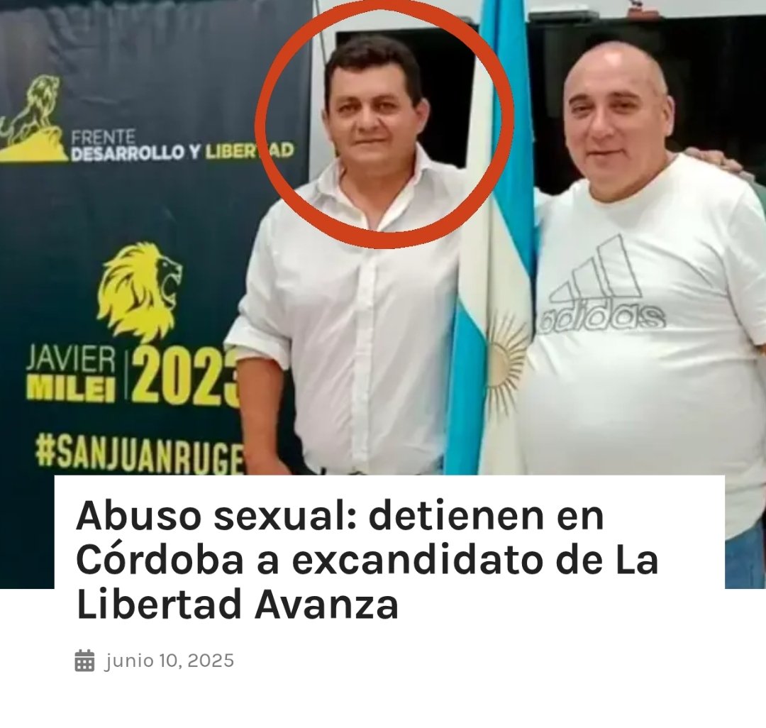🚨 METIERON EN CANA A UN CANDIDATO DE JAVIER MILEI POR VIOLAR A UNA NIÑA DE 13 AÑOS. El violín y pedófilo, Daniel Olivares, fue candidato de La Libertad Avanza en 2023, cuenta con antecedentes penales desde 1999 por estafa, robo, hurto y usurpación. 

¡Pero, el mileismo no sabía!