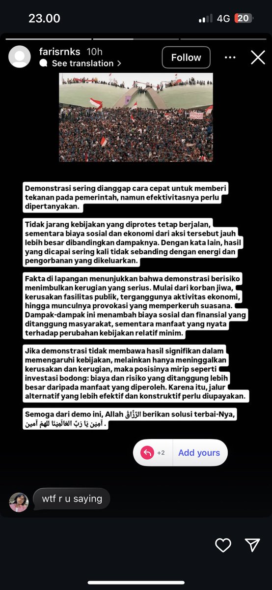 perishabless's tweet image. Gini cenah guys ig story-nya ketua umum PPI Birmingham