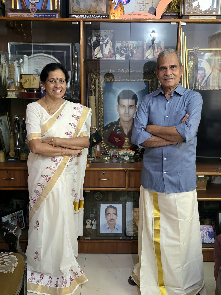 50 Years of Love and Togetherness. Golden Jubilee wishes to the proud parents of our hero, Major Sandeep Unnikrishnan, Ashoka Chakra. Your son’s courage and sacrifice continue to shine as a guiding light for the nation. Happy 50th Wedding Anniversary ❤️ 
#MajorSandeepUnnikrishnan