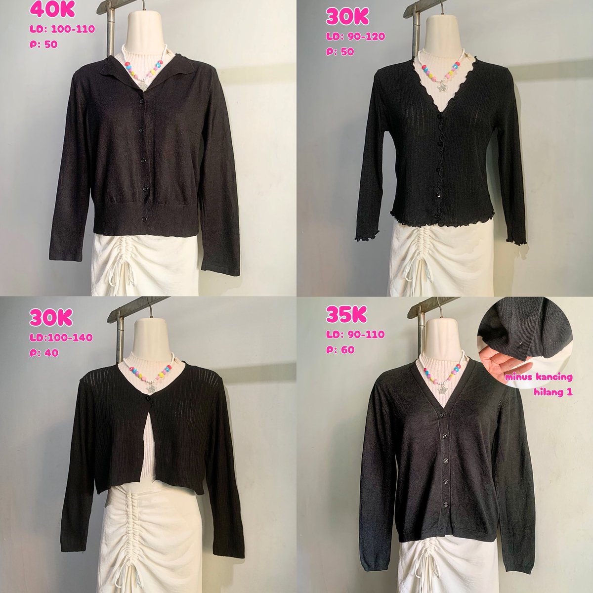 WTS JUAL PRELOVED THRIFT CARDIGAN BLOUSE BKK PREMI tweet media