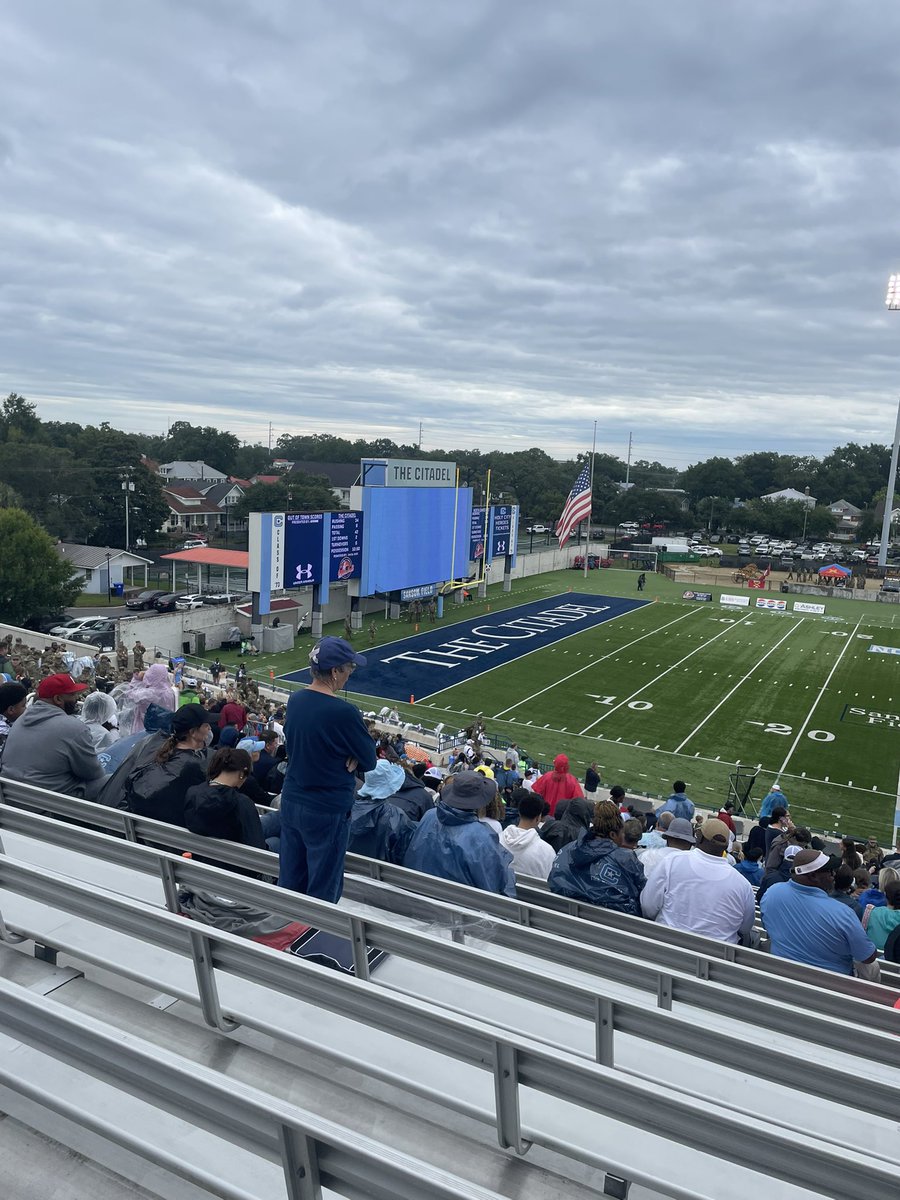 Great gameday visit at the Citadel. Was excited to see some action. Thanks for having me <a href="/CoachRAPinilla/">TweetMasterP</a> 
<a href="/CoachJasonTone/">Coach Tone</a> <a href="/CoachGarrettH/">Garrett Hochstetler</a> <a href="/DBrownleeJr/">Coach D.J. Brownlee</a>