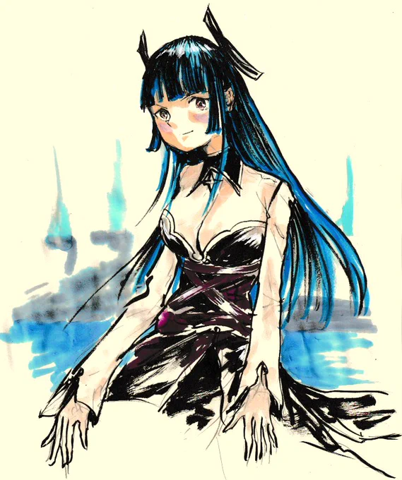 適当鵺さんらくがき。 #鵺の陰陽師