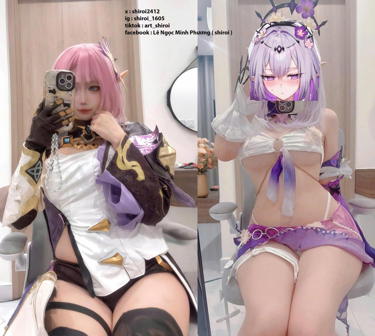 エリシア＆キャストリスの二変化コスプレ