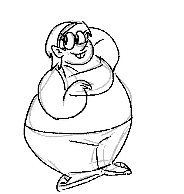chimeraman0ff's tweet photo. redesigning damien’s sis so she’s more pear shaped https://t.co/sgUVBsUDQf