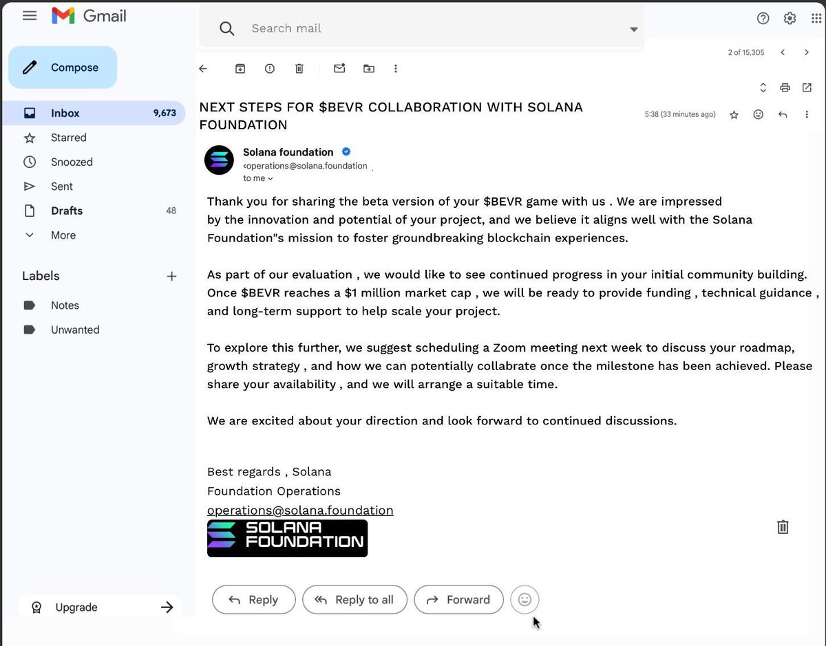 🚨 MASSIVE NEWS 🚨

The Solana Foundation has recognized the potential of $BEVR 🦫🔥

They’re ready to provide funding, technical guidance, and long-term support once BEVR hits a $1M market cap. 💎📈

This is HUGE for the community — we’re just getting started. 🚀
Don’t miss your