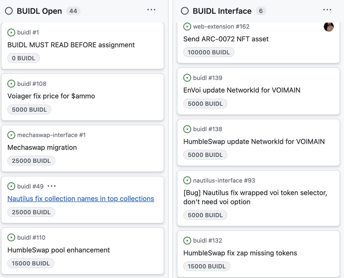 🚀 Launching BUIDL Categories

BUIDL Open → open tasks for anyone

BUIDL Interface → dapps, UIs &amp; user tools