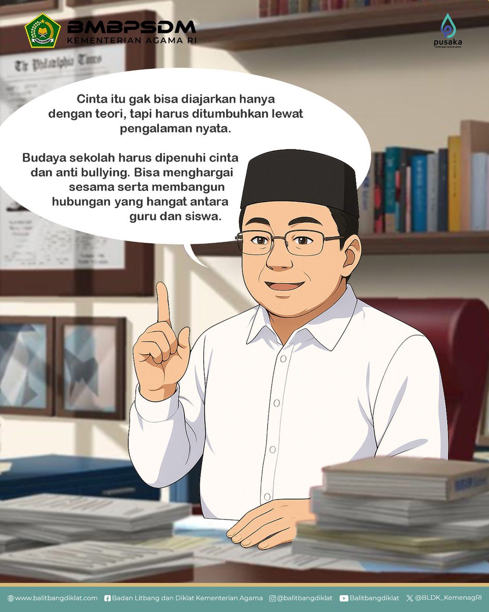 moderat_idn's tweet image. Salam #SahabatReligi

Nggak cuma Rangga yang butuh cinta, kurikulum juga kudu vibes cinta, loh!

Karena cinta itu bukan teori doang, tapi harus dirasain: dihargai, didengar, dan disayang🥰

Setuju nggak? Drop pendapatmu di kolom komentar, yuk!

#BMBPSDM
#KemenagRI 
#KomiKologi