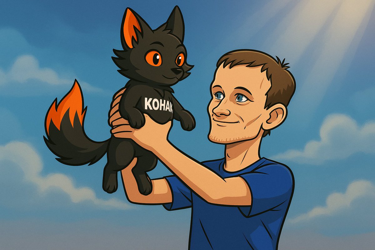 Vitalik presenting Ethereum’s new guardian: $KOHAKU 🦊🛡️

The circle of privacy begins.